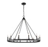 Barclay 12 Light Chandelier in Matte Black Finish