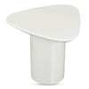 Eden Accent Table Ivory Lacquer with Oval Base