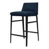 Baron Counter Stool with Low Back in Blue