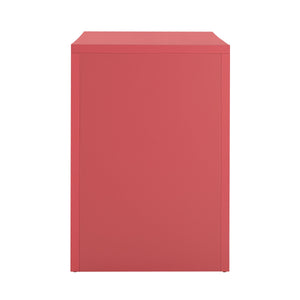 Suzie Coral Pink & Rattan Executive Desk