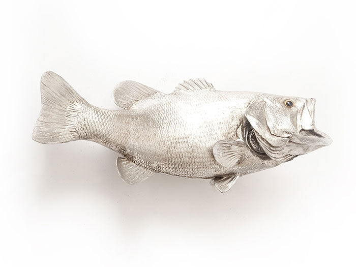 Largemouth Bass Fish, Silver Leaf