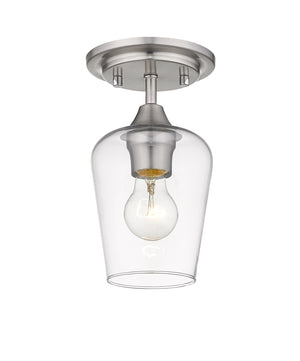 Joliet 1 Light Flush Mount in Brushed Nickel Finish
