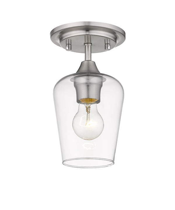 Joliet 1 Light Flush Mount in Brushed Nickel Finish