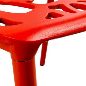 ORO ALUMINUM CHAIR (ARMLESS) - RED