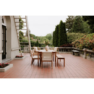 Tempo Outdoor Dining Bench in Natural Wood