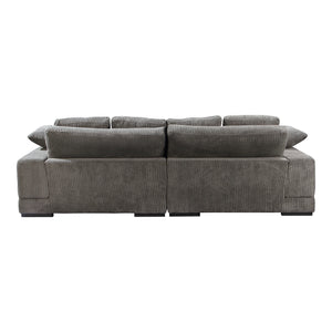 Moe's Plunge Sectional in Charcoal with Flip Chaise