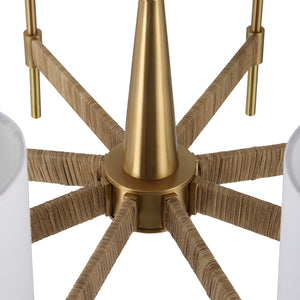 Lautoka Rattan 8 Light Chandelier