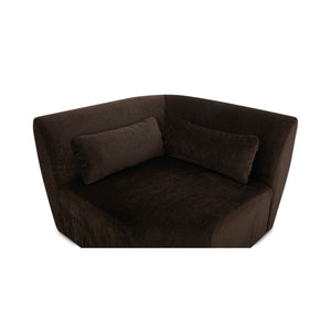 Amelia Corner Chair Espresso with Lumbar Cushion