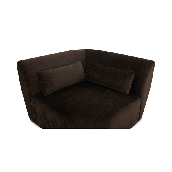 Amelia Corner Chair Espresso with Lumbar Cushion