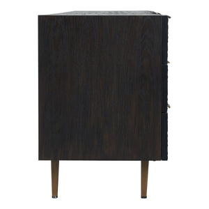 Breu Black Sideboard with Gold Accents