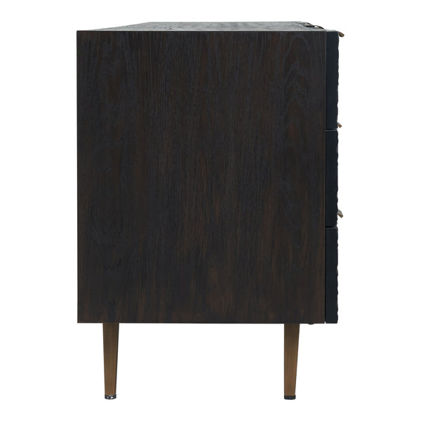Breu Black Sideboard with Gold Accents