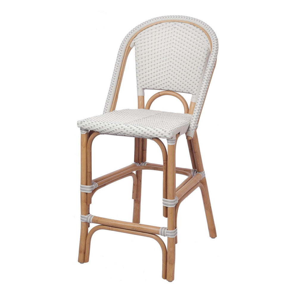 Avignon Paris Bistro Counter Stool In White/ Gray