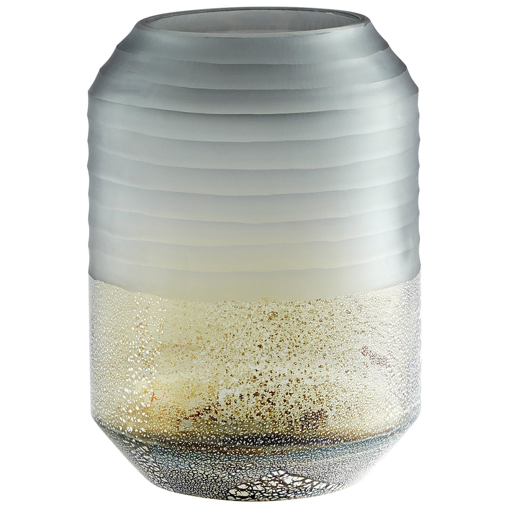 Medium Alchemy Vase in Grey and Guilded Silver