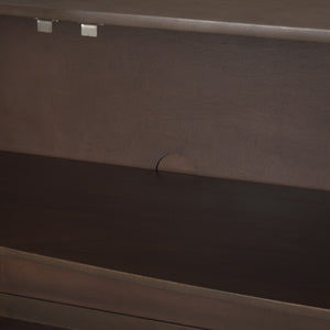 Swanson Dark Brown Wooden Scalloped Sideboard