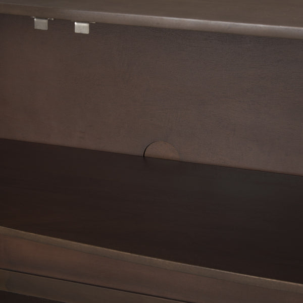 Swanson Dark Brown Wooden Scalloped Sideboard