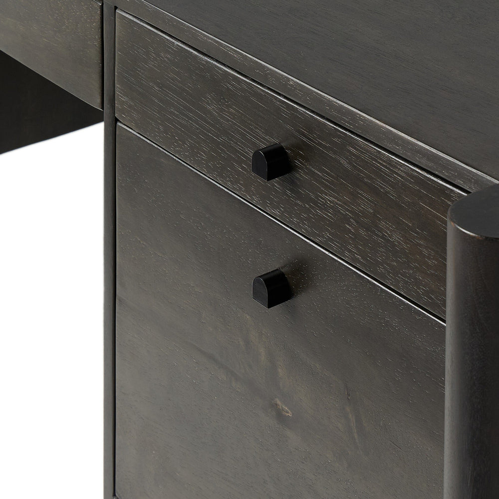 Reza Desk - Worn Black Parawood