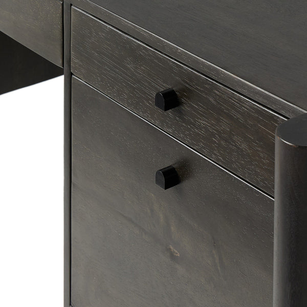 Reza Desk - Worn Black Parawood