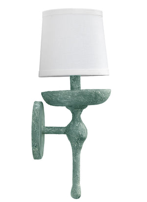 Concord Wall Sconce, Green Plaster