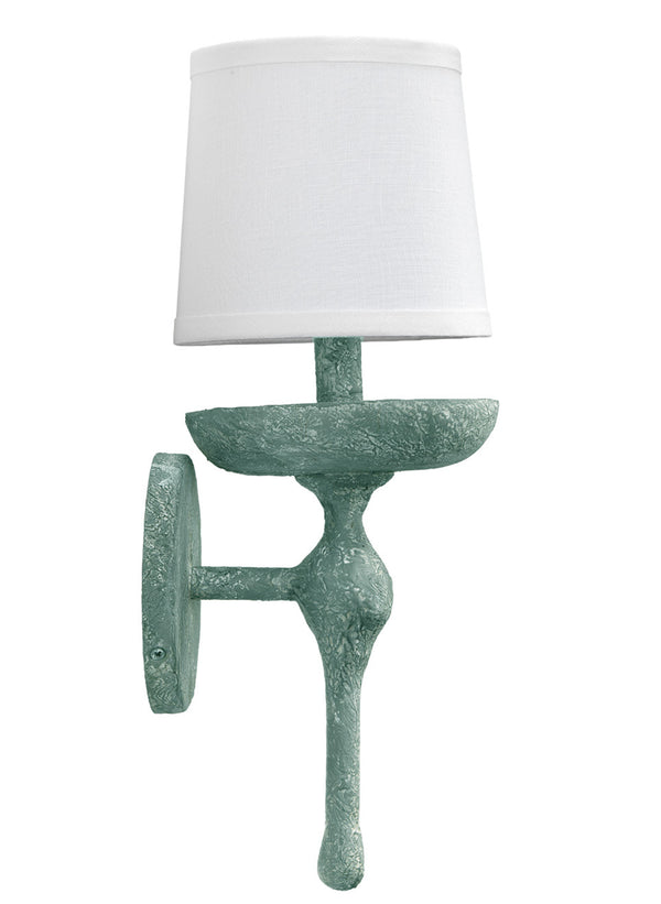 Concord Wall Sconce, Green Plaster