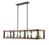 Kirkland 10 Light Island/Billiard in Rustic Mahogany Finish