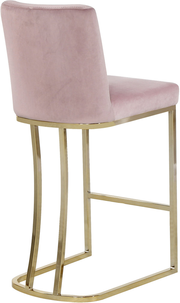 Rick Stool In Pink Velvet