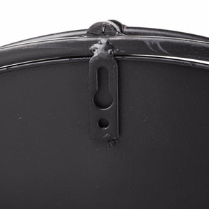 Kimbel 24L x 24W Black Metal Mirrored Base Round Tray