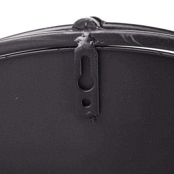 Kimbel 24L x 24W Black Metal Mirrored Base Round Tray