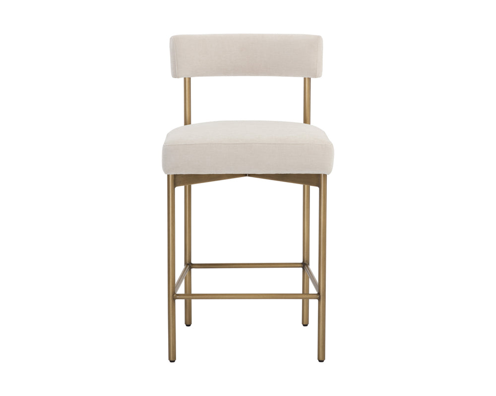 SENECA COUNTER STOOL - ANTIQUE BRASS - DANNY IVORY
