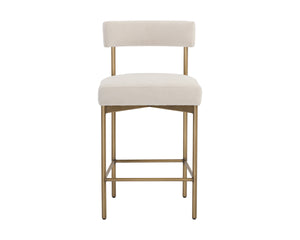 SENECA COUNTER STOOL - ANTIQUE BRASS - DANNY IVORY
