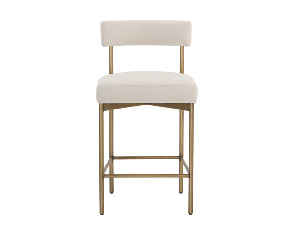SENECA COUNTER STOOL - ANTIQUE BRASS - DANNY IVORY