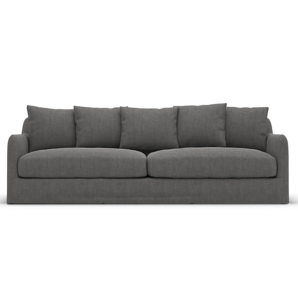 Dade Outdoor Sofa In 90" In Charcoal