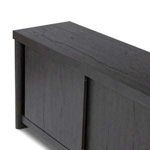 Laredo Media Console In Smoked Black Veneer