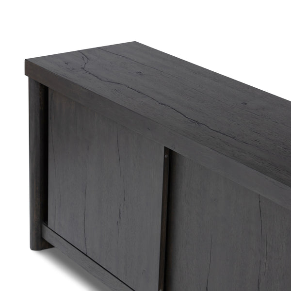 Laredo Media Console In Smoked Black Veneer