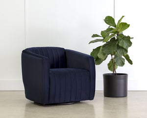 GARRISON SWIVEL LOUNGE CHAIR - ABBINGTON NAVY