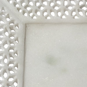 Jali Carved Marble Tray