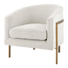Harrod Fabric Accent Arm Chair In Boucle Beige