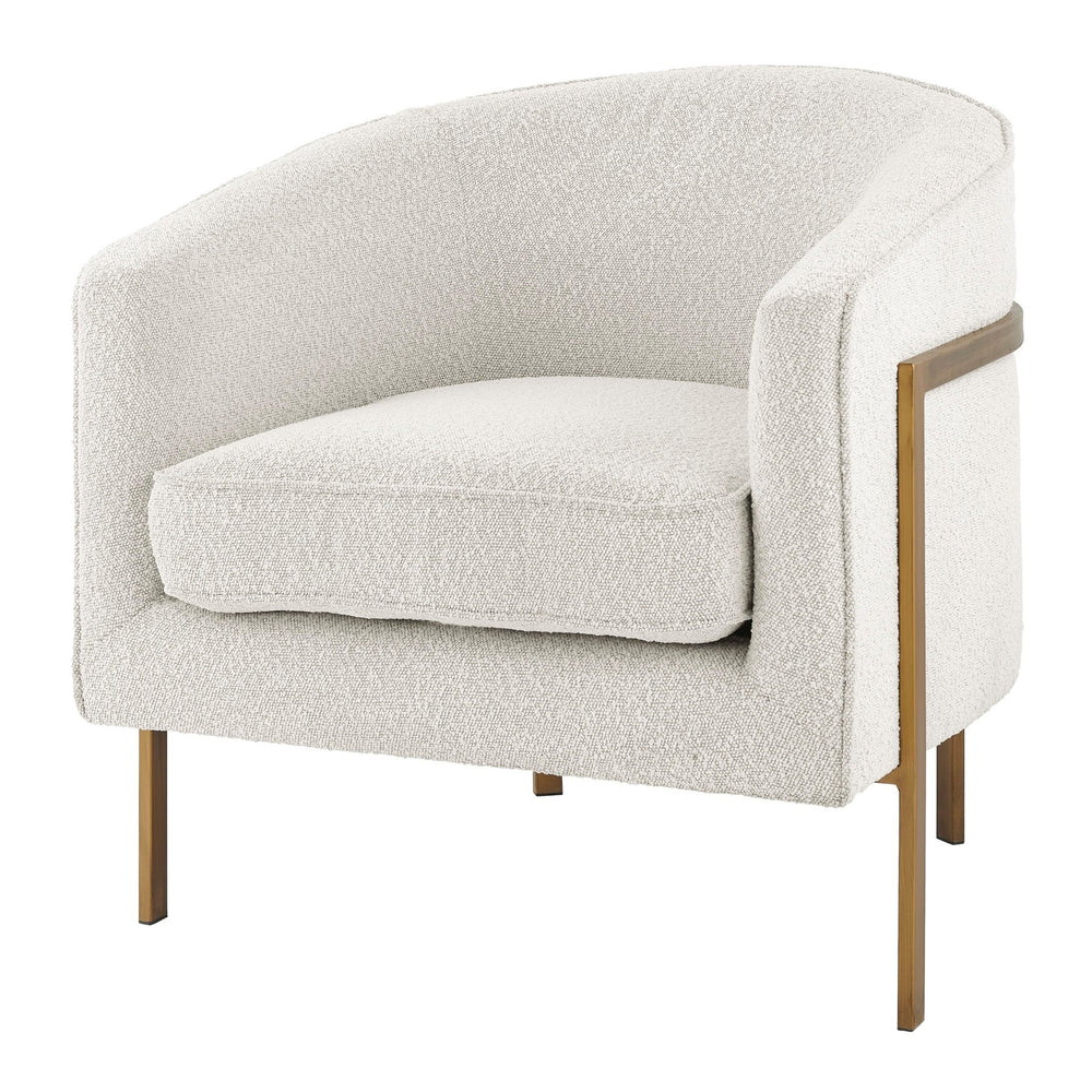 Harrod Fabric Accent Arm Chair In Boucle Beige