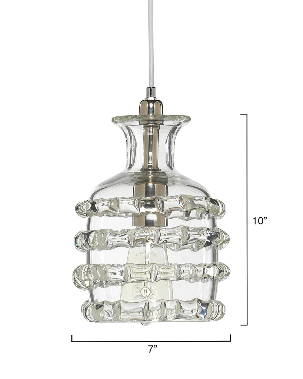 Ribbon 1-Light Glass Pendant