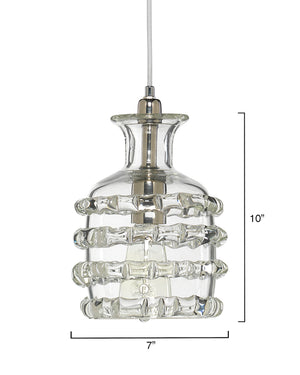 Ribbon 1-Light Glass Pendant