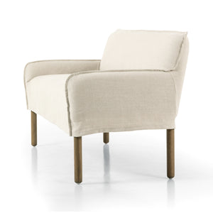 Addington Slipcover Bench in Brussels Natural