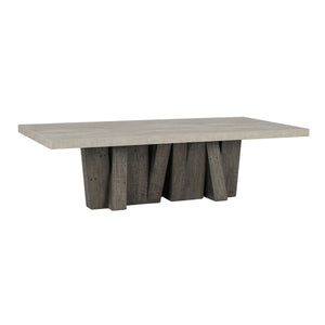 Simone Solid Wood Coffee Table with Concrete Top