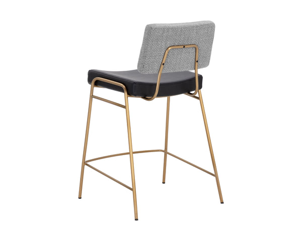 BRINLEY COUNTER STOOL - GOLD - NIGHTFALL BLACK / CHACHA GREY