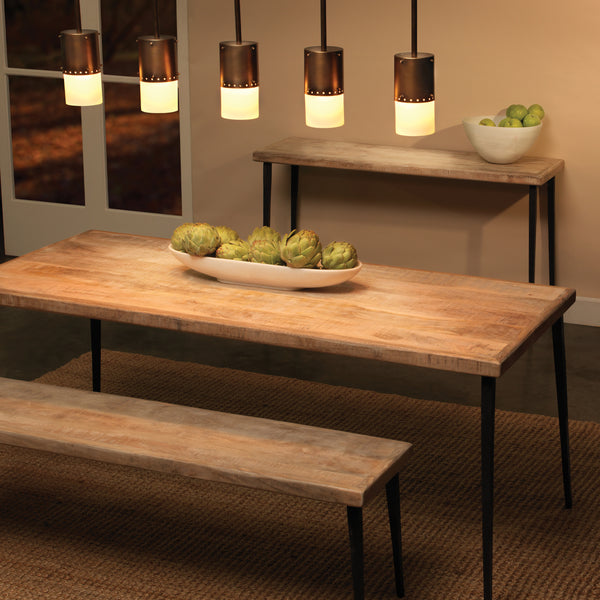 Farmhouse Wood Dining Table, Natural
