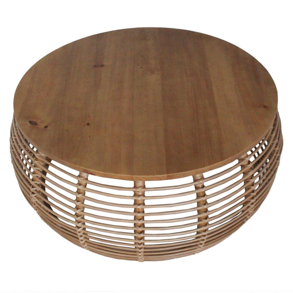 Iris Rattan Coffee Table In Honey
