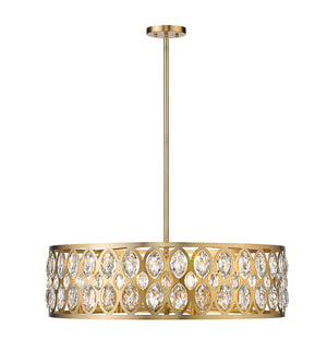 Dealey 8 Light Chandelier in Heirloom Brass Finish
