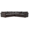 Bryson Top Grain Leather 3pc Sectional - Chocolate