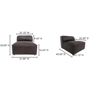 Form Slipper Chair in Espresso Brown Leather