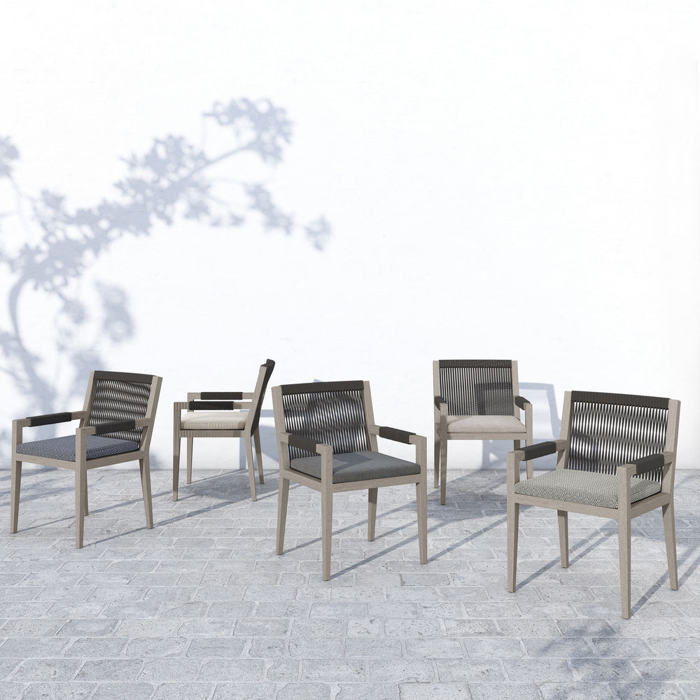 Sherwood Dining Armchair In Grey/Faye Sand