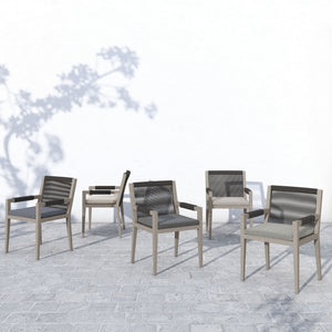 Sherwood Dining Armchair In Grey/Faye Sand