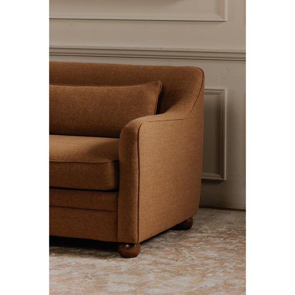 Moe's Amira Sofa with High Back in Rust